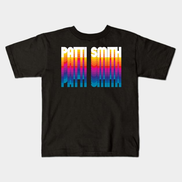 Retro Patti Proud Name Personalized Gift Rainbow Style Kids T-Shirt by Time Travel Style